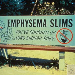 Emphysema Slims bus bench wm