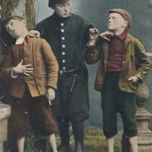 postcard policecatch boys smoking wm