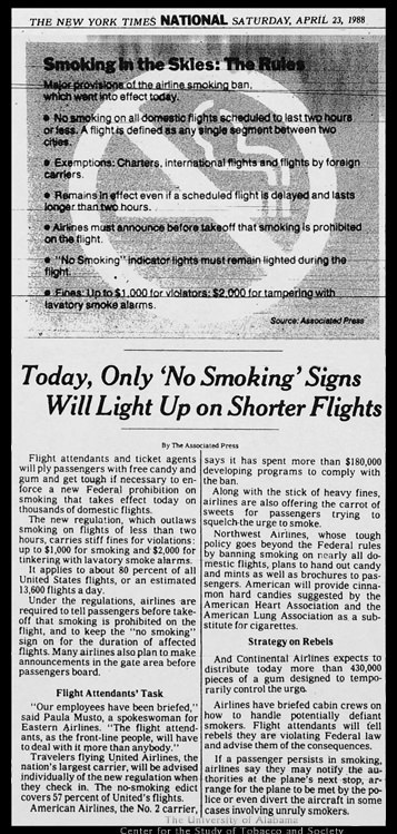 26 Poster 1988 NYT No smoking short fights