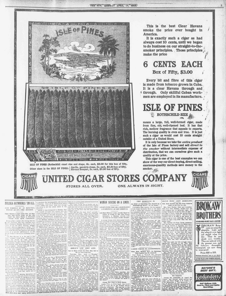 1905 united cigars stores all over