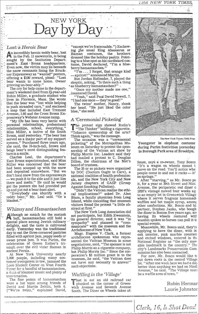 1983 2 28 New York Times Ceremonial Picketing