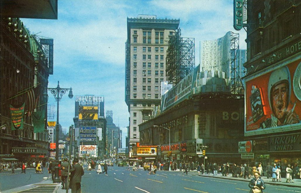 Camel Billboard Times Square Postcard mid century