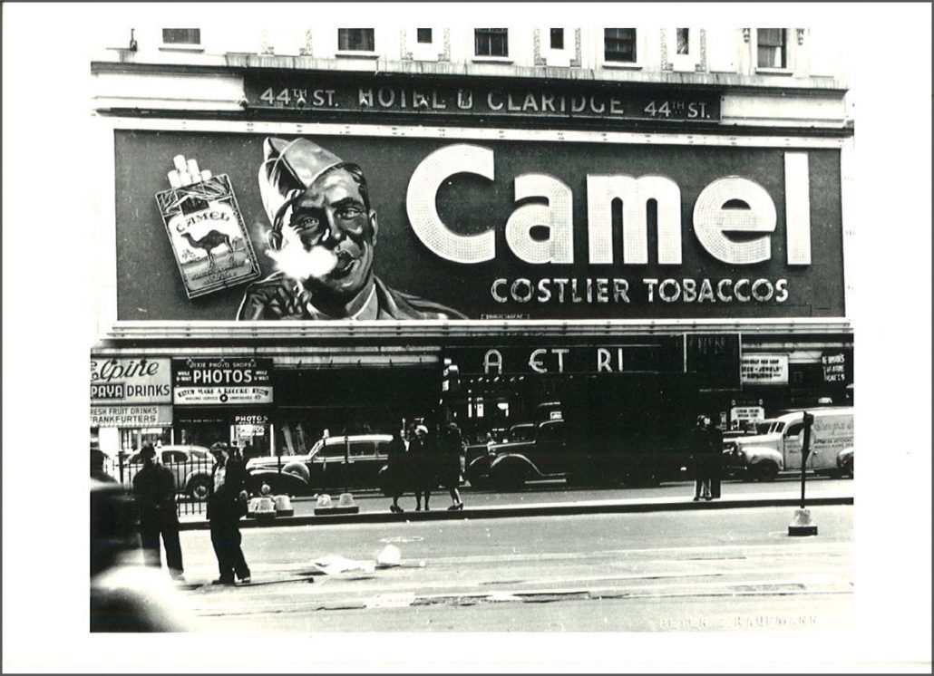 Camel Billboard Times Square Postcard replica