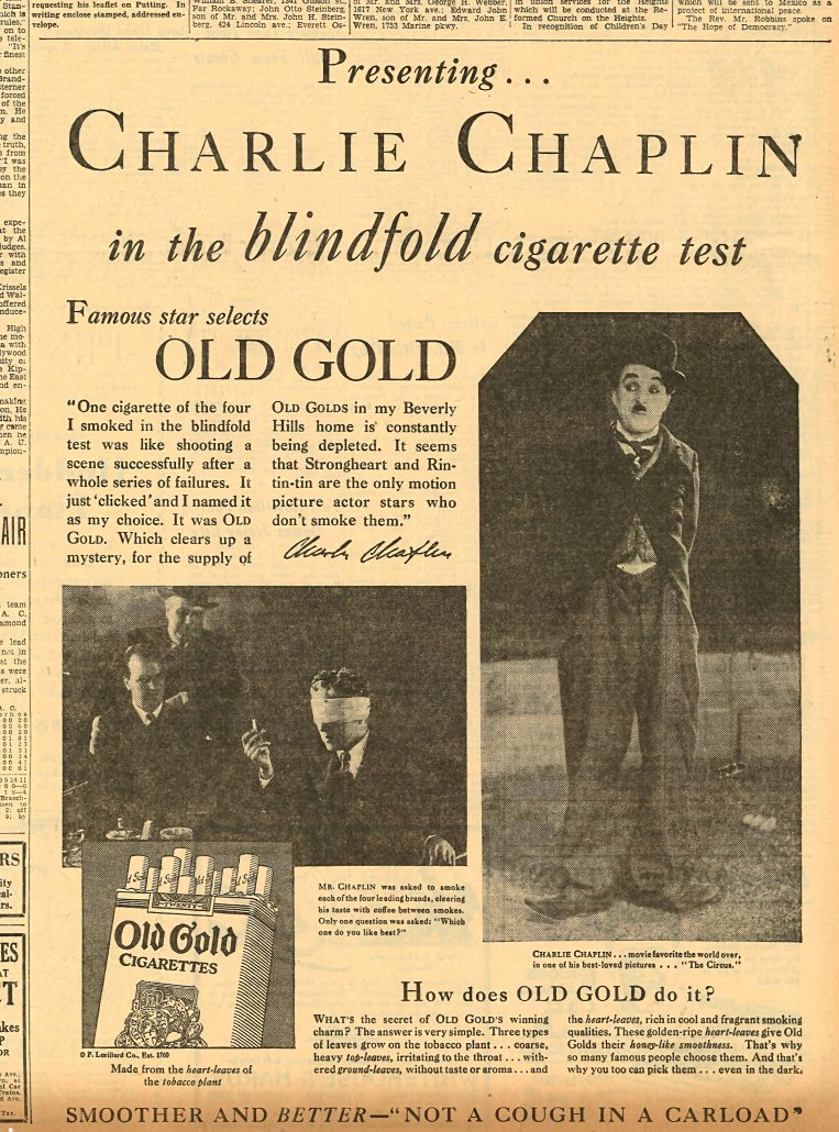 Charlie Chaplin Old Gold