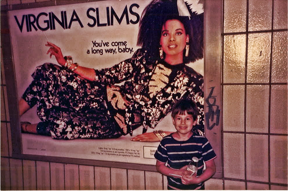 Child with Virginia Slims