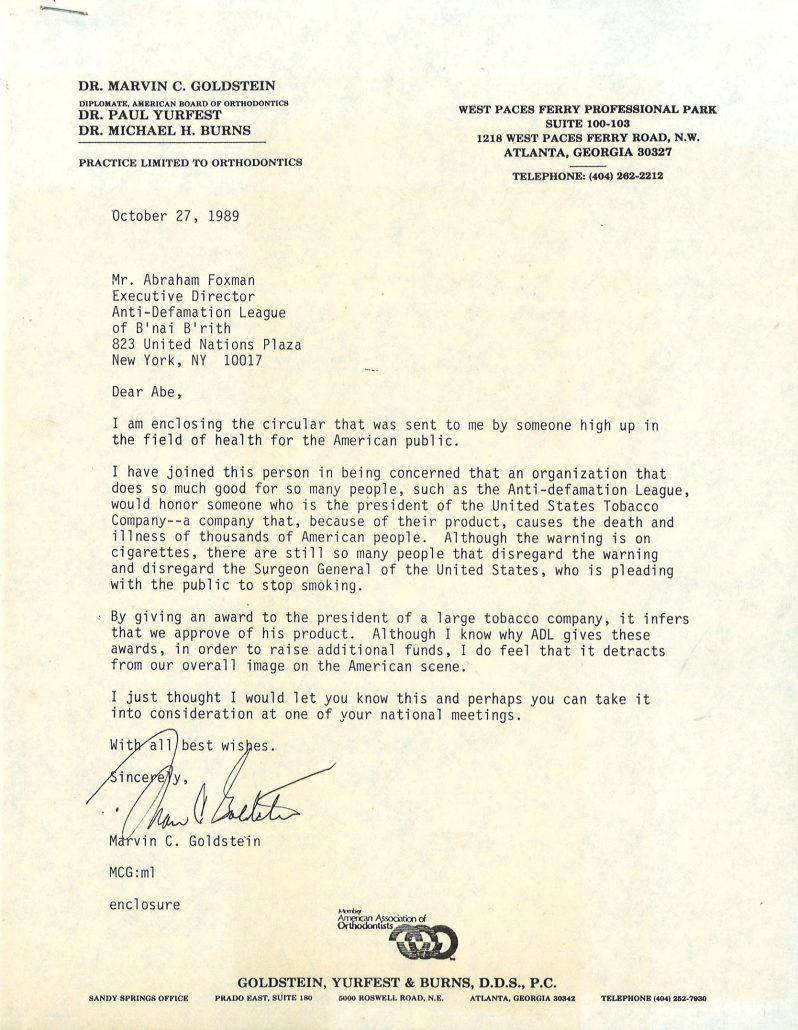 Goldstein letter
