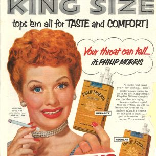Lucy color ad for Philip Morris 1953