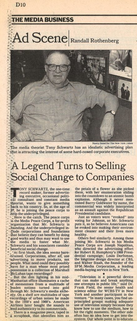 a legend turns to selling social change