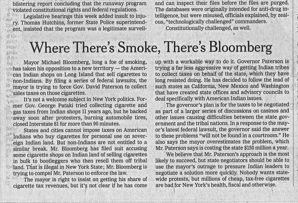 where theres smoke theres bloomberg