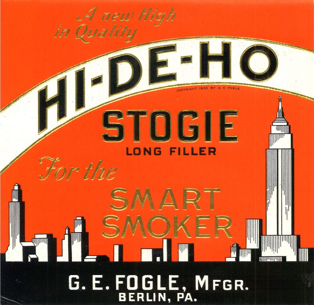 1933 HiDeHo Cigar ad