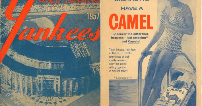 1957 Yankees Program Front Cover Camel Ad
