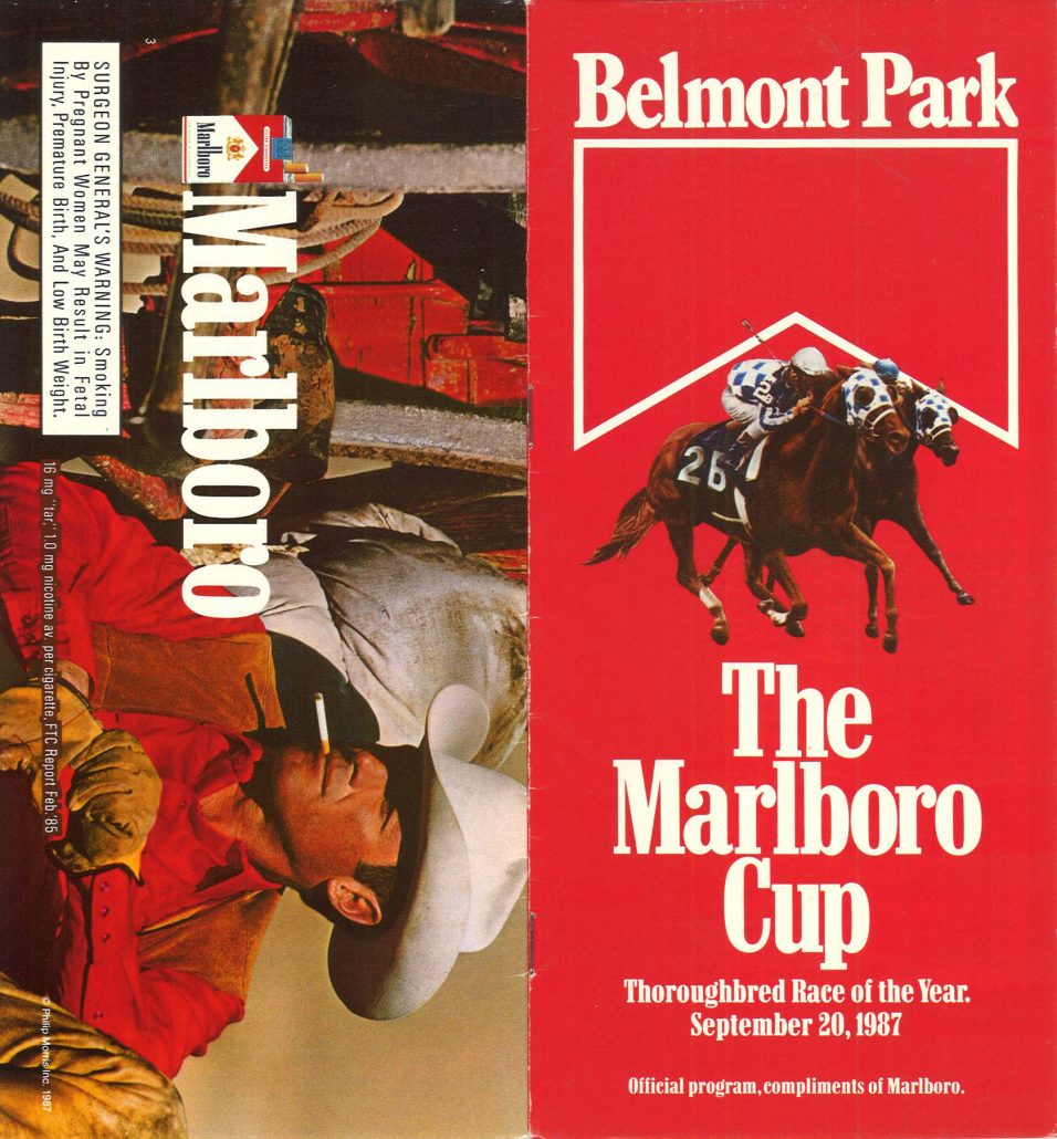 Belmont Park Marlboro Cup 1987 program