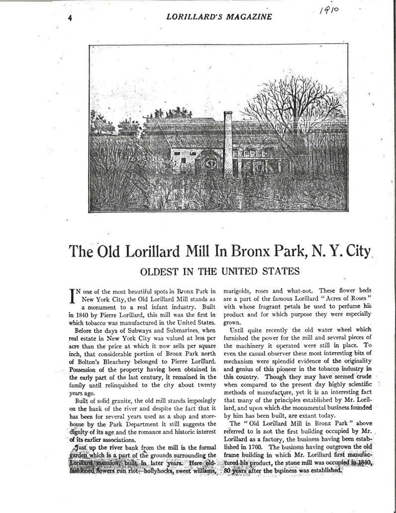Lorillard Snuff Mill NY Botanical Garden Description Correspondence Resize 60