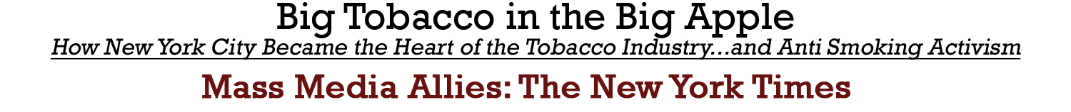 Mass Media Allies The New York Times 1 Mass Media Allies The New York Times 1
