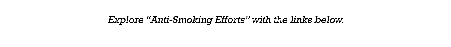 Anti Smoking Efforts FOOTER Anti Smoking Efforts FOOTER