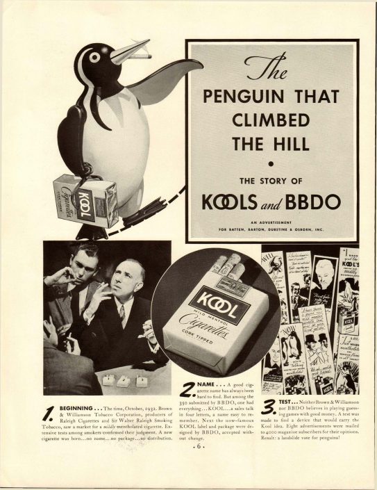 1951 BBDO Agency Ad The Story of Kools BBDO