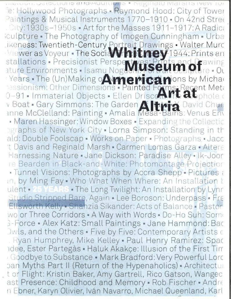 2008 Whitney Museum Front Cover 1