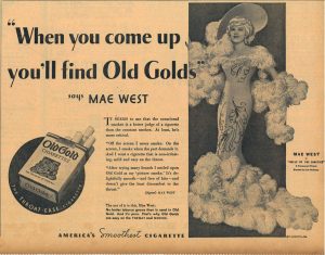 1934 10 01 NY Times Mae West for Old Gold