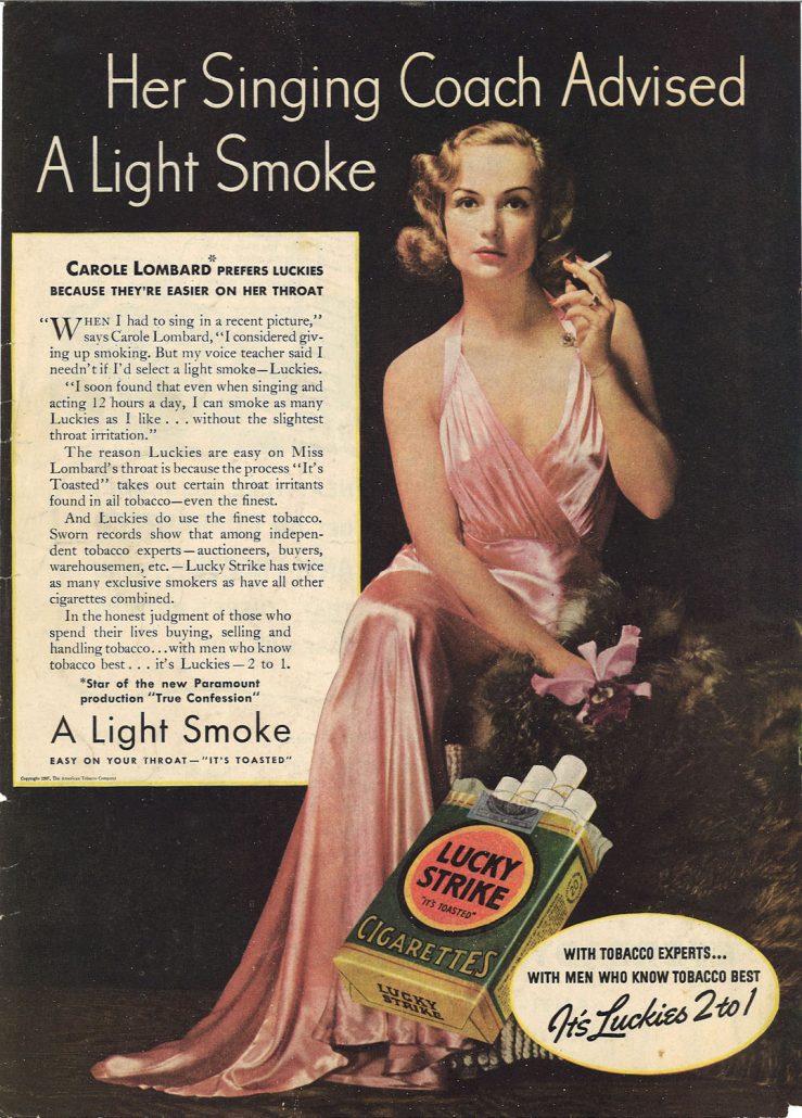 1937 Carole Lombard for Lucky Strike