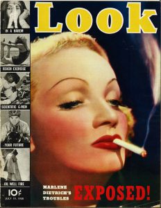 1938 Look Marlene Dietrich Smoking