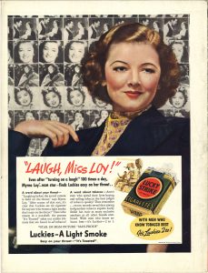 1938 Time Myrna Loy for Lucky Strike
