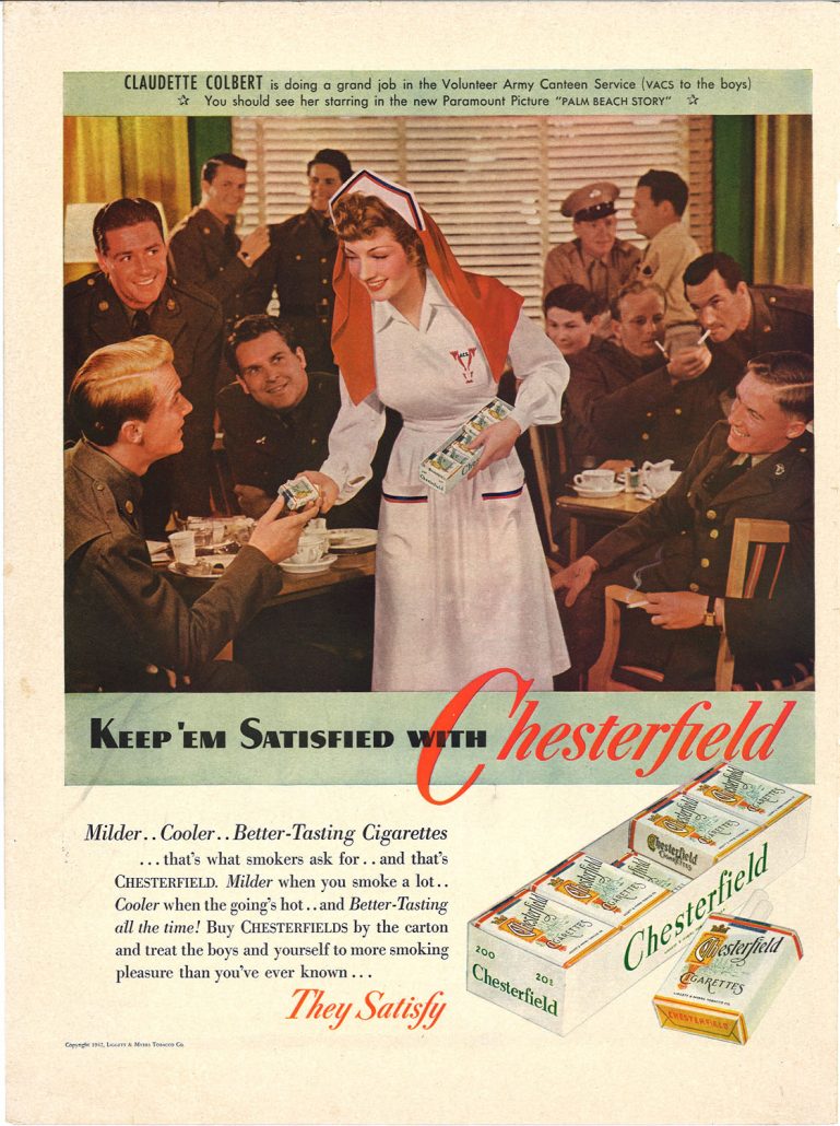 1942 Claudette Colbert for Chesterfield