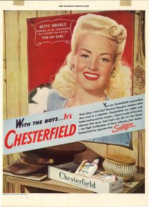 1944 Sat Eve Post Betty Grable for Chesterfield