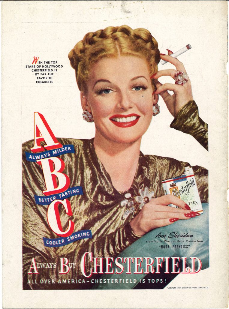1947 Ann Sheridan for Chesterfield