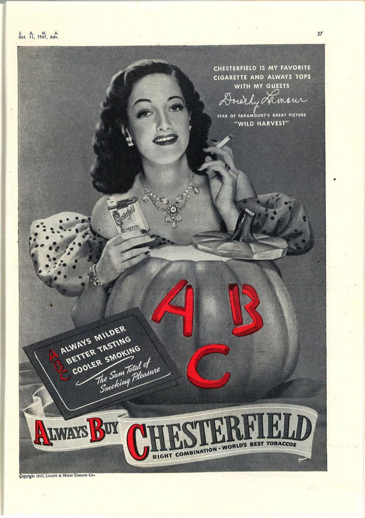 1947 JAMA Dorothy Lamour for Chesterfield 1