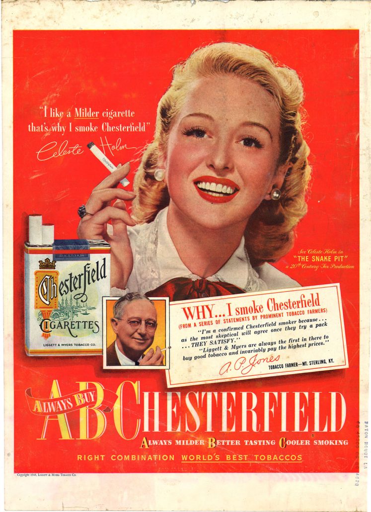 1948 Celeste Holm for Chesterfield
