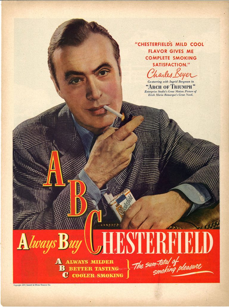 1948 Charles Boyer for Chesterfield
