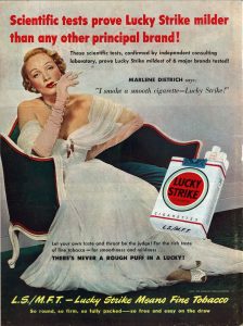 1950 Marlene Dietrich for Lucky Strike