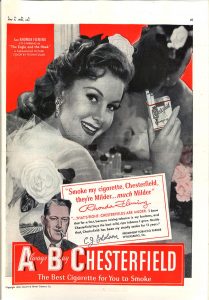 1950 Rhonda Fleming for Chesterfield