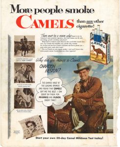 1953 Charlton Heston for Camel