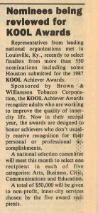 1987 Houston Defender Nominees Being Reviewed for Kool Awards 1