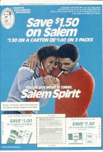 1987 Salem Coupon Save 1.50