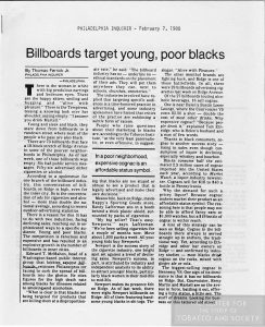 1988 Philadelphia Inquirer Billboards Target Young Poor Blacks wm 1