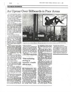 1989 05 01 NY Times Uproar Over Billboards in Poor Areas 1
