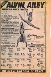 1989 12 03 NY Times Alvin Ailey American Dance Theater Ad Sponsor PM 1