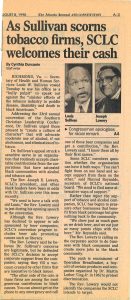 1990 Atlanta Journal SCLC Welcomes Tobacco Firms Cash 1