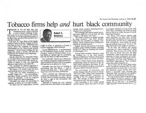 1990 Houston Post Tobacco Firms Help Hurt Blacks