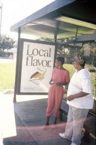1990 Merit Ad at Bus Stop Local Flavor