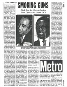 1992 04 21 Village Voice Black Reps High on Funding from Tobacco PACs 1