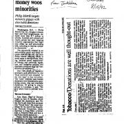 1992 Milwaukee Journal Tobacco Money Woos Minorities 1