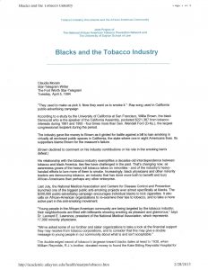 1994 04 05 Ft Worth Star Telegram Blacks the Tobacco Industry Pg 1
