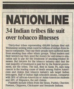 1999 06 17 USA Today 34 Indian Tribes File Suit