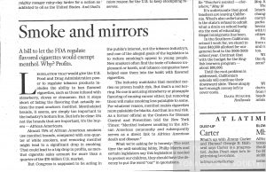 2008 05 14 Los Angeles Times Smoke Mirrors Editorial wm 2