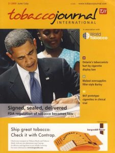 2009 Tobacco Journal International FDA Regulation of Tobacco