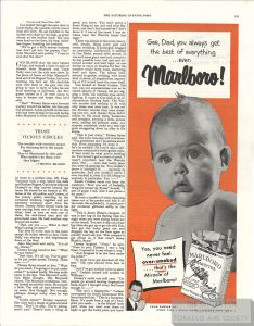 1950 Marlboro Baby Ad Gee Dad You Always Get the Best