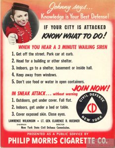 1951 Little Johnny on NY Civil Defense Commission Poster